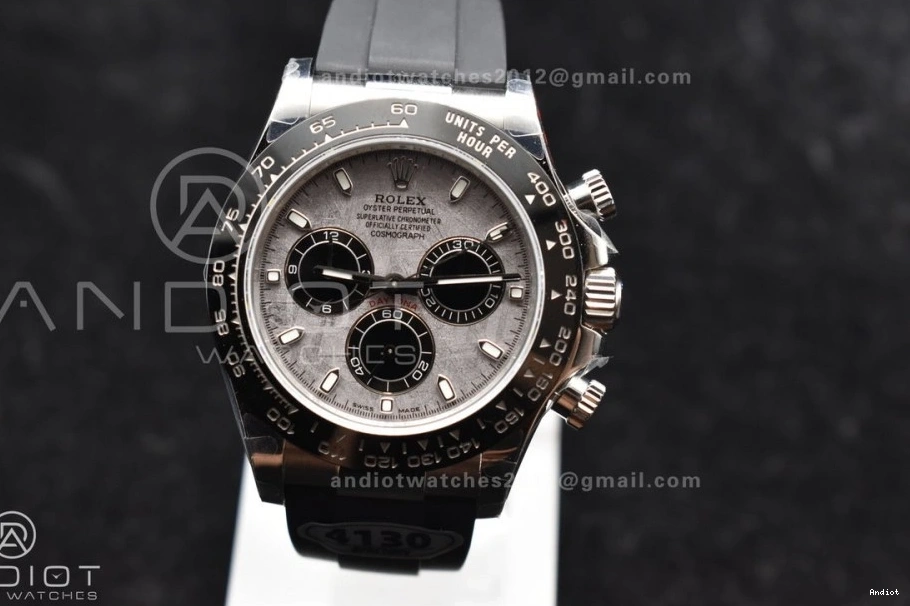 on SA4130 Rubber Strap 116519 Edition QF Daytona Gray Dial Best 1:1 Oysterflex 1110
